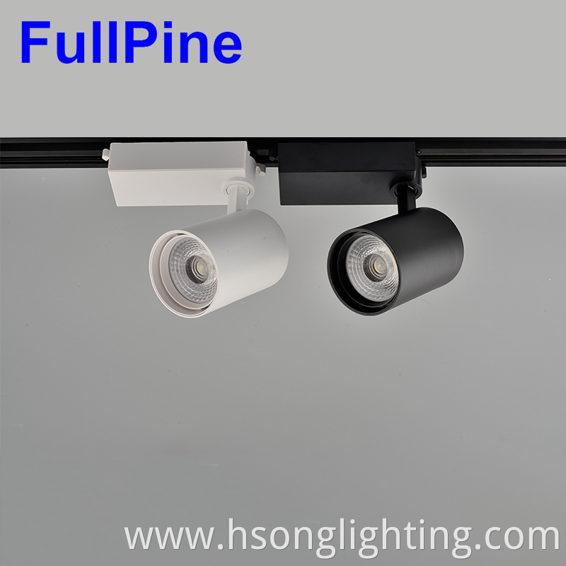 Die-casting Aluminium COB 30W Led dimmable track light for store